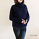 Women's sweater knitted blue mohair, Sweaters, Yerevan,  Фото №1