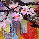 Painting of Magnolias and sakura painting with magnolia oil on canvas. Pictures. Multicolor Gallery. My Livemaster. Фото №4