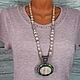 Long sautoir beads with a Rose Quartz pendant'. Necklace. Magic box. My Livemaster. Фото №5