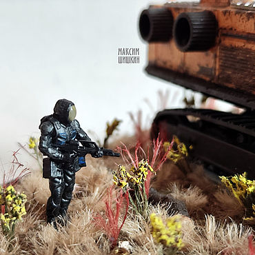 Подарки и сувениры ручной работы. Ярмарка Мастеров - ручная работа Диорама S.T.A.L.K.E.R. 2. Спасти сталкера. Handmade.