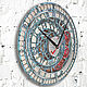 Часы настенные большие Пражские Куранты в вращающимися шестеренками. Часы классические. WOODANDROOT. Интернет-магазин Ярмарка Мастеров.  Фото №2
