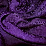 Аксессуары handmade. Livemaster - original item Scarf stole women`s dark purple jacquard leopard print. Handmade.