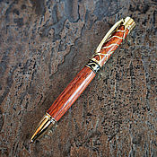 Перьевая ручка c натуральным камнем пирит