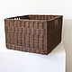 Brown wicker basket for storage, wicker box. Storage Box. lmillame. My Livemaster. Фото №4