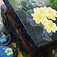 шкатулка декупаж, черная шкатулка, шкатулка с желтыми цветами, шкатулка в подарок, шкатулка на память, шкатулка для мелочей, женская шкатулка, оригинальная шкатулка,