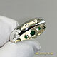Ring (Ring) 'Carved Pattern' 925 silver, green agates. VIDEO. Rings. MaksimJewelryStudio. My Livemaster. Фото №6