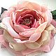 FABRIC FLOWERS. Chiffon rose - brooch ' Marie'. Brooches. fioridellavita. My Livemaster. Фото №5