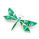 Brooch BUTTERFLY. Brooch with turquoise, malachite, mother of pearl. Brooches. ARIEL - MOSAIC. Online shopping on My Livemaster.  Фото №2