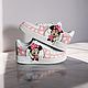 Кастомные кроссовки белые nike  AF1, ручная роспись, Минни Маус арт. Кроссовки. Olgavolgoart. Роспись одежды и обуви. Кастом. Ярмарка Мастеров.  Фото №6