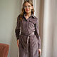 Order Safari dress cotton corduroy Taupe, purple corduroy dress. mozaika-rus. Livemaster. . Dresses Фото №3