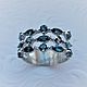Ring: ' Feralia'- London Topaz, 925 sterling silver, Rings, Moscow,  Фото №1