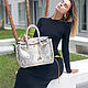 Сумка в стиле Hermes Birkin 30 из кожи питона жемчужная, Классическая сумка, Москва,  Фото №1