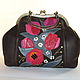 Кожаная сумочка Тюльпаны, Классическая сумка, Нью-Йорк,  Фото №1