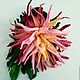 Pink Dahlia Flower Brooch. Brooches. LaraWoolStudio (laraWoolStudio). Online shopping on My Livemaster.  Фото №2