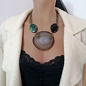 Jewelry set with agate geodes for Elena