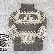 Мужская одежда handmade. Livemaster - original item Sweater ornament from 100% sheep wool (No. №672). Handmade.