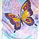 Batik bufanda 'multi-color de la mariposa'. Scarves. OlgaPastukhovaArt. Ярмарка Мастеров.  Фото №4