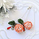Pin brooch: tangerine made of polymer clay, Brooches, Sestroretsk,  Фото №1