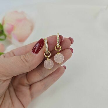 Украшения ручной работы. Ярмарка Мастеров - ручная работа Серьги «Camellia». Handmade.