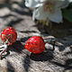 Earrings classic: Strawberry garden. Earrings. GlassQuail. Интернет-магазин Ярмарка Мастеров.  Фото №2