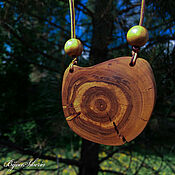 Украшения handmade. Livemaster - original item Pendant made of sea buckthorn sawn in rustic style. Handmade.