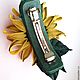 Hairpin - automatic leather Sunflower. Hairpins. Shagree (Shagree). My Livemaster. Фото №5