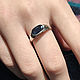 Women's ring with Blue Sapphire, 925 silver, handmade, Rings, Moscow,  Фото №1
