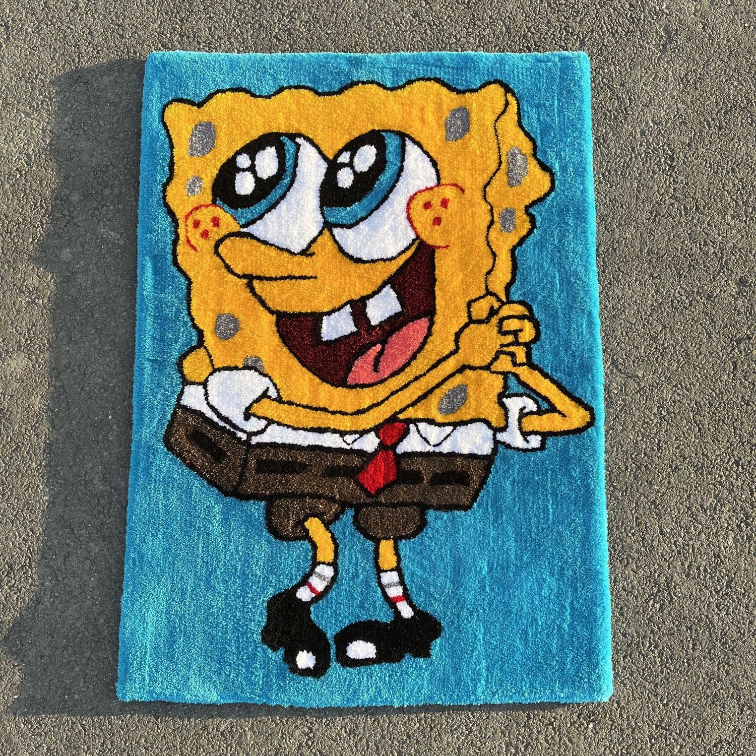 Тафтинговый ковер ручной работы HAPPY SPONGE BOB в интернет-магазине на  Ярмарке Мастеров | Ковры для дома, Ханты-Мансийск - доставка по России.  Товар ...