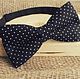 Tie Knight / black bow tie in polka dot print, Ties, Moscow,  Фото №1
