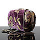 Velvet clutch box, amethyst, Clutches, Bordeaux,  Фото №1