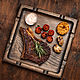 Square plate for steak 'Tibon' from ash, Dish, Moscow,  Фото №1