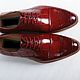 Order Men's Derby shoes, crocodile leather, in Burgundy!. SHOES&BAGS. Livemaster. . Derby Фото №3