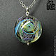 шар лэмпворк Две галактики. Серебро lampwork космос вселенная. Кулон. ★ Космическое стекло★. Ярмарка Мастеров.  Фото №4