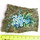 Order Forget-me-nots Magnet from stone Painted stone. Souvenirs from a stone (yashmamagnit). Livemaster. . Magnets Фото №3