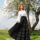 Шикарная юбочка "Black boho". (бохо-юбка). Юбки. АЛИСА. Интернет-магазин Ярмарка Мастеров.  Фото №2