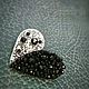 Heart brooch (brass, Czech beads). Brooches. Gemstone flower (vitragnik). Online shopping on My Livemaster.  Фото №2
