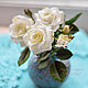 Order Miniature roses ivory color. KG_flowers. Livemaster. . Flowers Фото №3