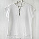 Basic blouse made of white linen. Blouses. etnoart (etnoart). Online shopping on My Livemaster.  Фото №2