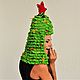 Hat-Christmas tree, A gift for the New Year 2024, A cool hat, a Christmas tree costume. Fun. Nadezhda Perepelitsa. My Livemaster. Фото №6