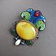 Brooch PARADISE FRUIT onyx, beads, sequins, pearls, agate. Brooches. Maria_Prox Jewellery. My Livemaster. Фото №4