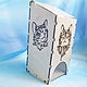 Tea house Cats gift to a friend cats in the kitchen blue, Blanks for decoupage and painting, Zheleznodorozhny,  Фото №1