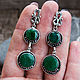 A pair of emerald 'Emerald'. Earrings. The inspiration of nature in stones. My Livemaster. Фото №5