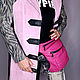 Pink leather hip bag. Waist Bag. Modistka Ket - Lollypie. Ярмарка Мастеров.  Фото №6