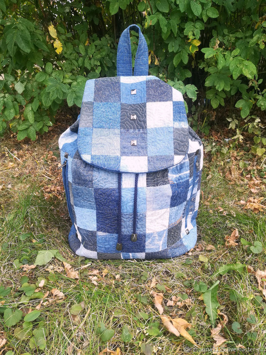 Джинсовый рюкзак "Jeans quilts" в интернет-магазине на Ярмарке Мастеров ...
