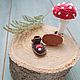 Sandals for doll ob11 color - brown with fly agarics 18mm. Clothes for dolls. Olga Safonova. Online shopping on My Livemaster.  Фото №2