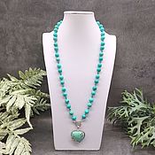 Украшения handmade. Livemaster - original item The author`s necklace is natural turkvenite with a pendant. Handmade.