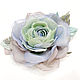 FABRIC FLOWERS. Chiffon rose brooch 'Spring-VII''. Brooches. fioridellavita. My Livemaster. Фото №4