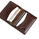 Brown Credit Card Holder. Business card holders. Two Starlings. Online shopping on My Livemaster.  Фото №2