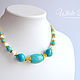 Ethnic necklace with dyed imitation. Necklace. White Book. Online shopping on My Livemaster.  Фото №2