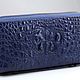 Клатч из кожи крокодила, внутреннее наполнение - кожа IMA0269VC1. Клатчи. CrocShop товары из экзотической кожи. Ярмарка Мастеров.  Фото №10